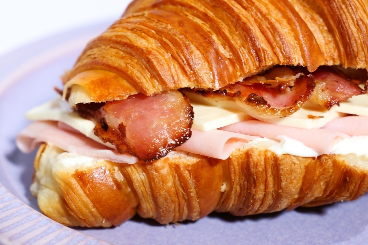 Freshly made croissant breakfast sandwiches in Mt Horeb WI at Icki Sticki Cafe