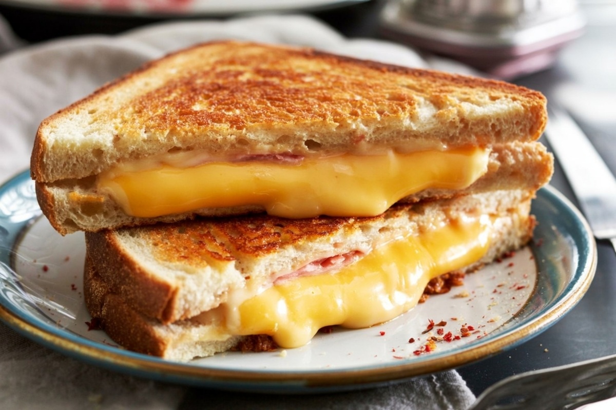 Grilled ham and cheese sandwich in Verona WI served fresh at Icki Sticki Cafe